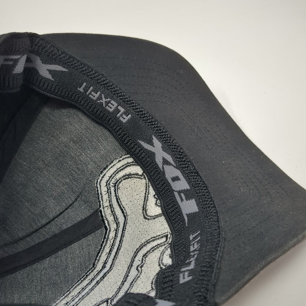 Fox Fitted Baseball Cap Black Medium Lightweight … - image 8